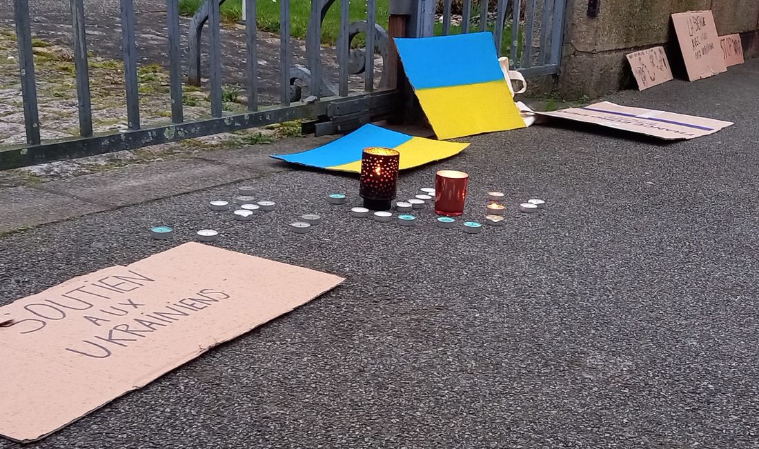 Les Bretons se rassemblent depuis ce week-end pour montrer leur soutien au peuple Ukrainien.